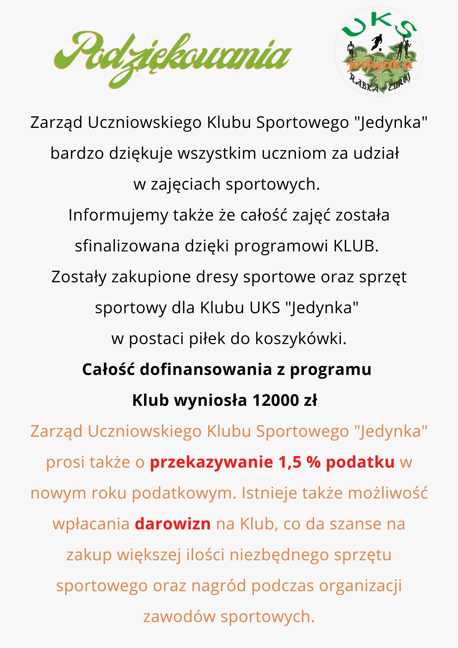 podziekowania